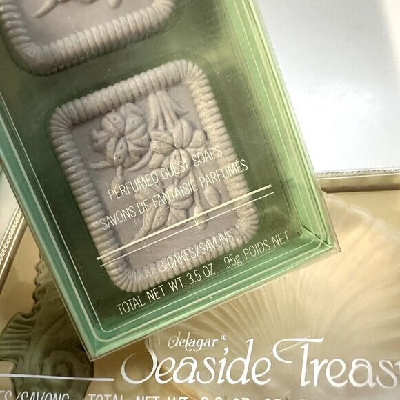 Vintage Soap Sets Savons Delagar Collections Seaside Treasures & Island blossoms - Picture 8 of 9
